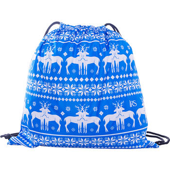 Мешок-рюкзак маленький «Олени синий фон»